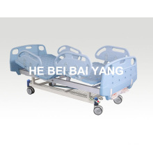 a-53 Movable Double-Function Manual Hospital Bed with PE Bed Head